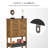 Over The Toilet Storage Cabinet with Double Vented Doors and Open Shelf, Brown and Gray - Elements Collection