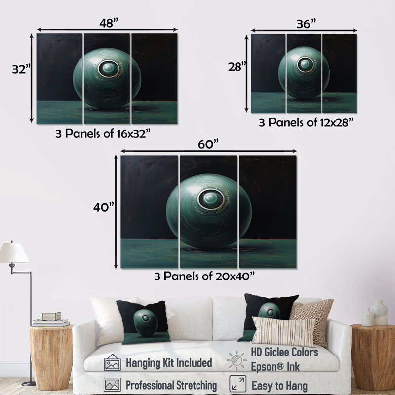 Bowling Jade Journey - Ensemble de décoration murale Bowling, H 40 po x l 60 po