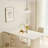 1-Light Ribbed Clear Glass Dome Chendelier