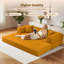 Canapé-lit convertible 3-en-1 sans os avec rangement et tissu velours côtelé, aucun assemblage requis-1057461387