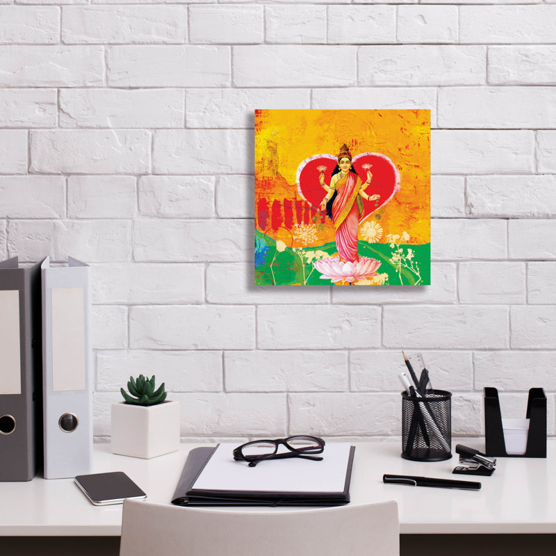 «Lakshimi» par Elena Ray, art mural sur toile, H 12 po x l 12 po x P 0,75 po