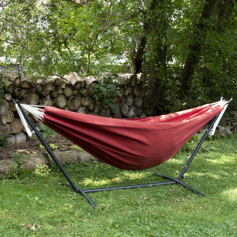 Tessa Double Hammock with Stand, Crimson