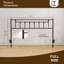Tête de lit double en métal, hauteur réglable, tête de lit double uniquement pour la chambre à coucher, style maison de campagne rustique, cadre de fixation, assemblage facile, noir-1432054359-1432054357