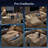2 - Piece Upholstery Boneless Compression Sectional, Convertible Cloud-Like Sofa with No Assembly-1844524721-1844524733
