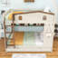 Lit superposé en bois avec tablettes de rangement et lit gigogne-2103496370-2103496372