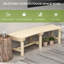 Banc de jardin en bois, banc d'arbre extérieur rond semi-circulaire, banc de parc enveloppant pour cour, patio, terrasse