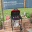 Barbecue au charbon portatif l 38,5 po Outsunny