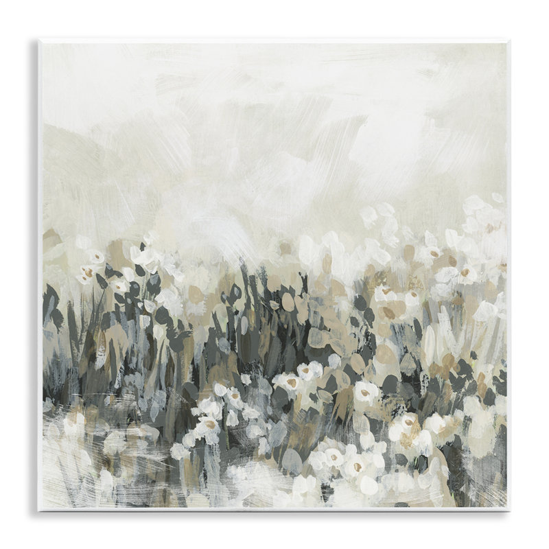 Plaque murale paysage gris et beige, design par June Erica Vess
