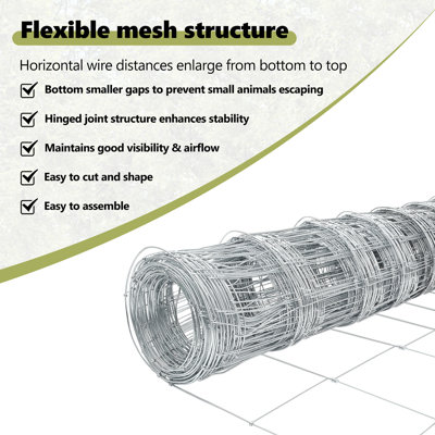 Vidaxl Field Fence Galvanised Steel