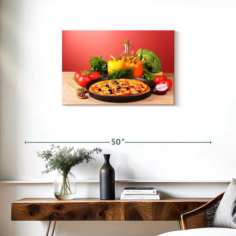 Yarlin Vegetables And Pizza, 20" H x 30" W