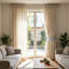 Natural Fabric Curtain Holdback/Tieback-1199876787