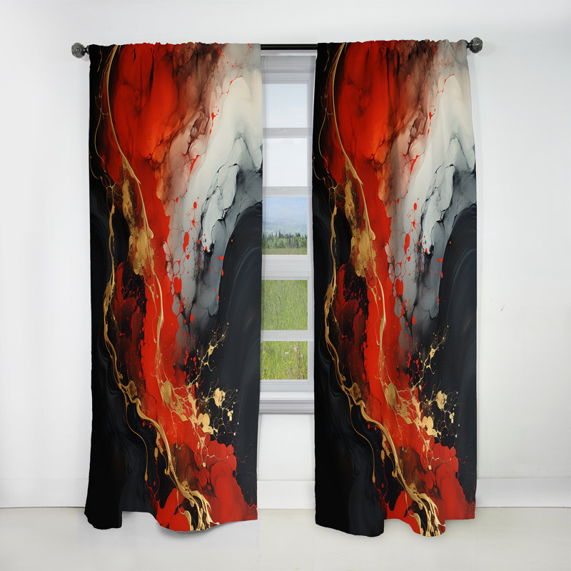 Boltz - Peinture - Rideau occultant - 1 panneaux, L 52 po x L 108 po