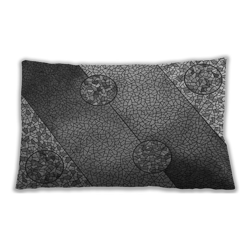 Coussin à motif 440, Microsuède, Brun