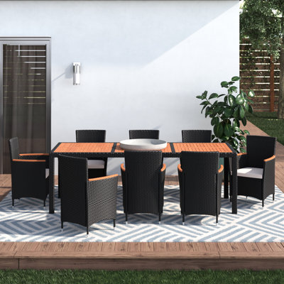 Callan Rectangular 8 - Person 73.62" Long Dining Set with Cushions