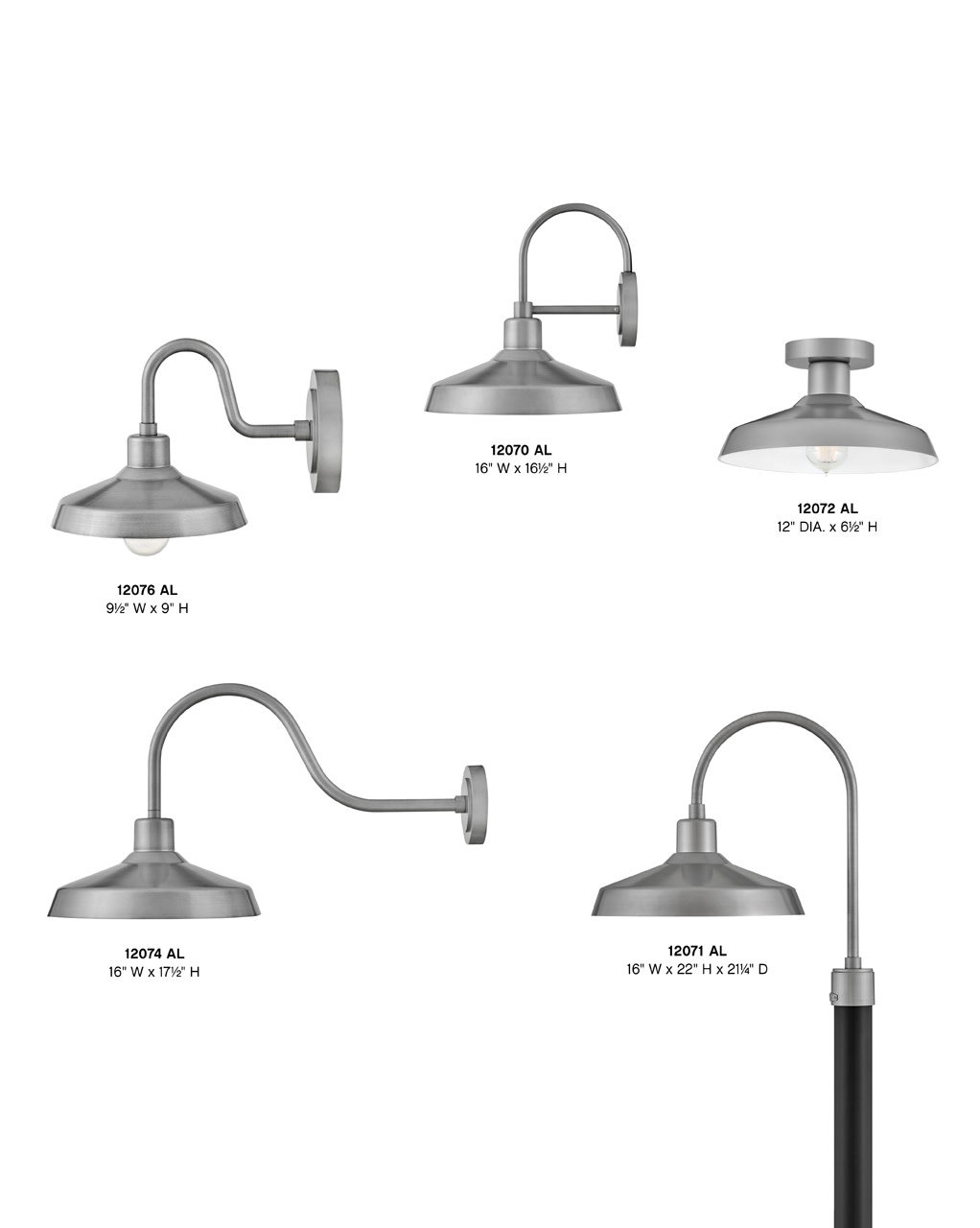 Vanielle Outdoor Semi-Flush Mount, Antique Brushed Aluminum