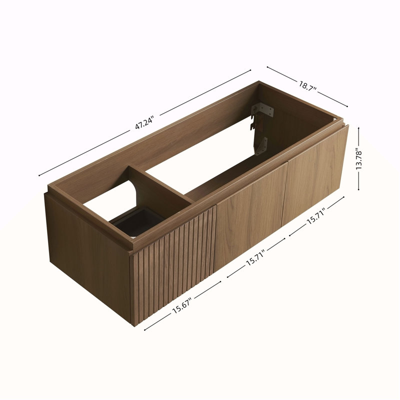 Armoire 48 po 48 po MURI, Chêne brun