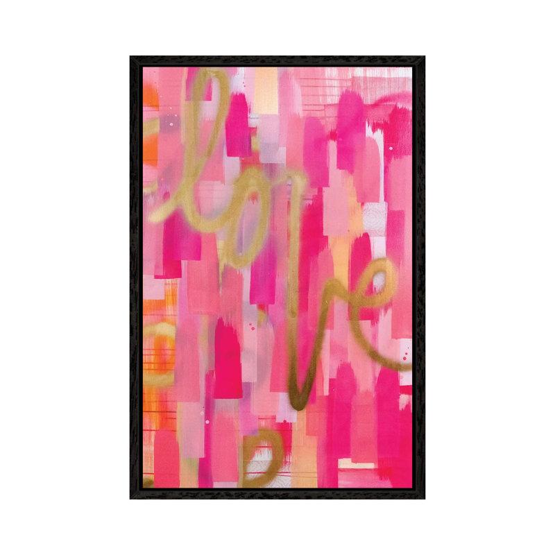 Love by Rashelle Roos - Painting on Canvas, 101.6 cm H x 66.04 cm W, Black Framed