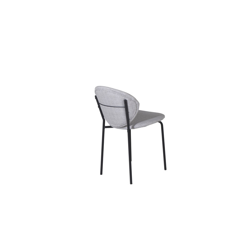 Anjan 49cm H Polyester Blend Upholstered King Louis Back Side Chair, Grey