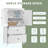 Bathroom Storage Cabinet, Cabinet With Two Doors And Drawers, Adjustable Shelf, MDF Board, White-888374119