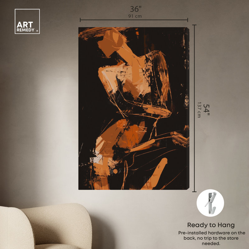 «Graceful Abstraction» par Art Remedy, H 54 po x l 36 po, Toile tendue