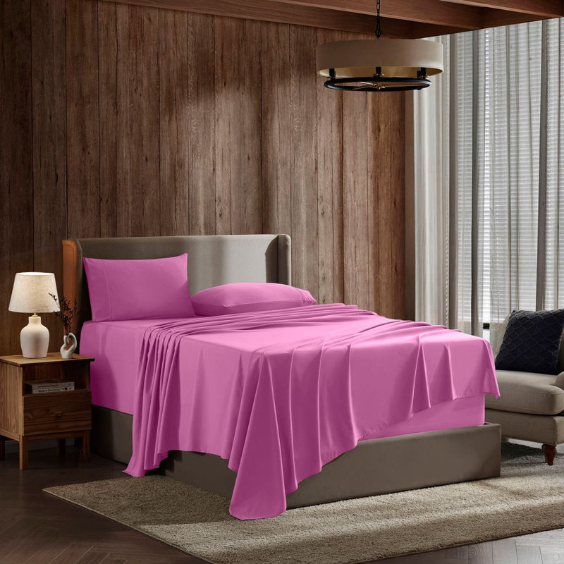 Ensemble de draps doux et respirant Hotel Collection, Rose clair, Très grand séparé