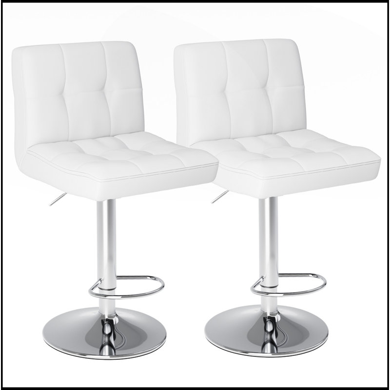 Ensemble de 2 tabourets de bar charmants, tabourets de bar à hauteur de comptoir, tabourets carrés avec dossier, tabouret de bar, café, 2 pièces
