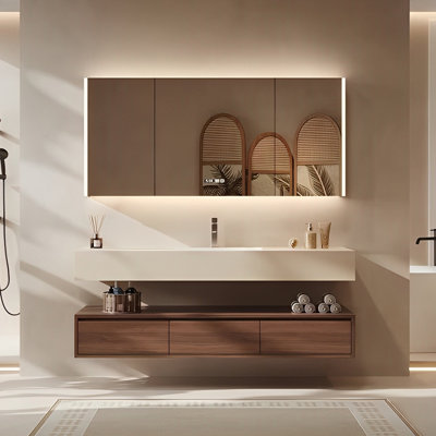 Armoire de salle de bain de style rétro.