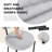 Sherpa Fabric Upholstered Dining Chairs Set With Backrest For Dining Room, Kitchen, Living Room, Includes 8 Chairs-1493605424