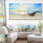 Calm Beach Panorama - reproduction de photo sur toile tendue-16484533-33252029
