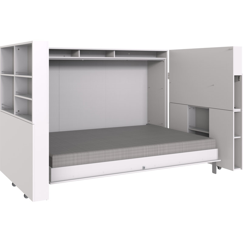 Carnahagh Foldable and Modular Floating Desk, White, White