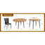 Ensemble de table de salle à manger extensible MDF en bois de style moderne pour des rassemblements polyvalents-233766058