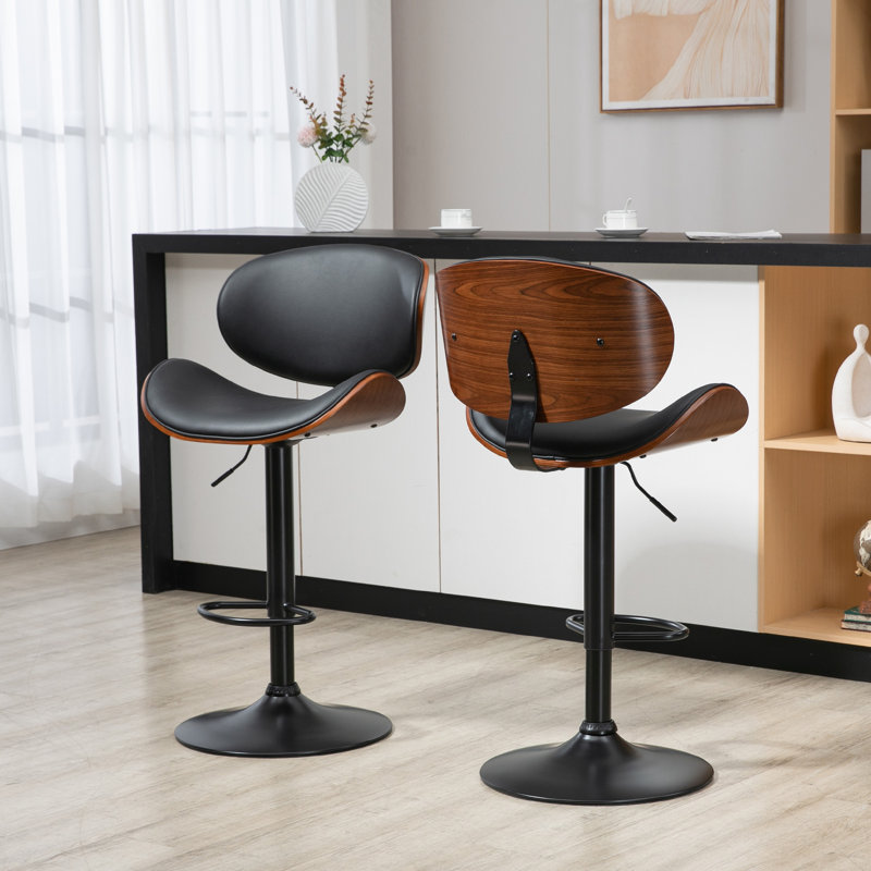 Tabouret de bar pivotant à hauteur ajustable Homcom