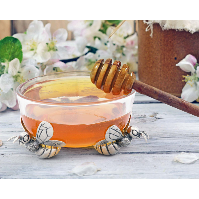 Arche Of Bees Glass Dessert Bowl