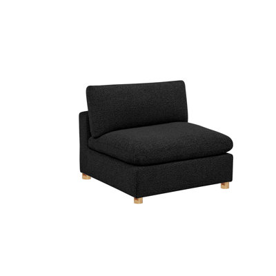 Modular Armless Chair In Teddy Boucle Fabric