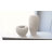 Baleen Cachepot-Ivory w/Brown Edges