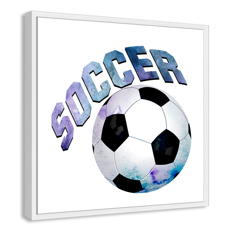 Fille de football 1, H 27,5 po x l 27,5 po x P 1,19 po, Encadré de boîte blanc