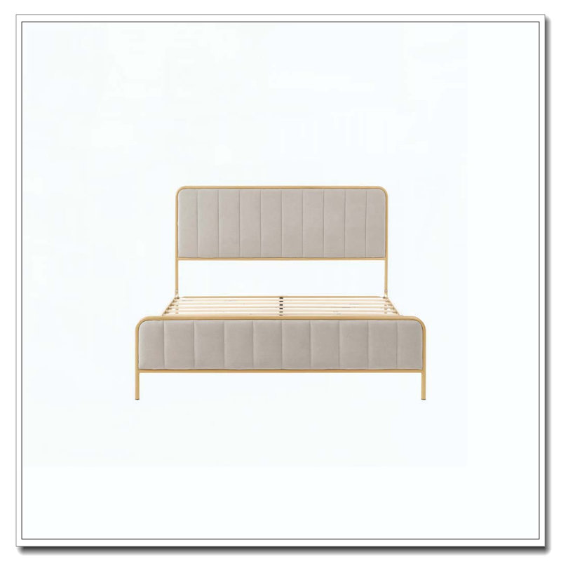 Structure de lit tapissier pour grand lit, Kaki