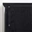 Armoire antique en verre noir à quatre portes avec tablettes réglables, 7 lumières à DEL contrôlables et éléments de design élégants, bande à DEL, base-123400699