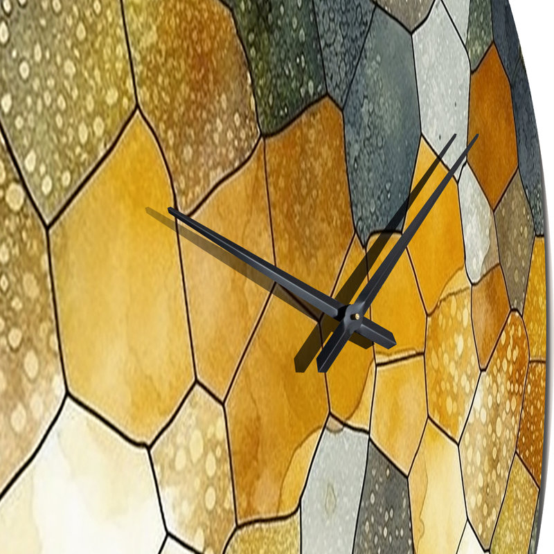 Colorfull Hexagone II Metal Wall Clock, Moyenne
