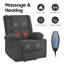 Fauteuil inclinable Power Lift avec massage et chaleur pour personnes âgées, ports USB et porte-gobelets