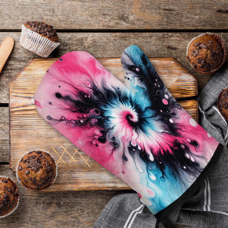 Sergé de coton bleu marine Tie-Dye