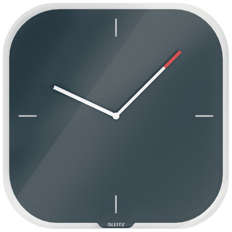 Cosy Glass Wall Clock, Grey