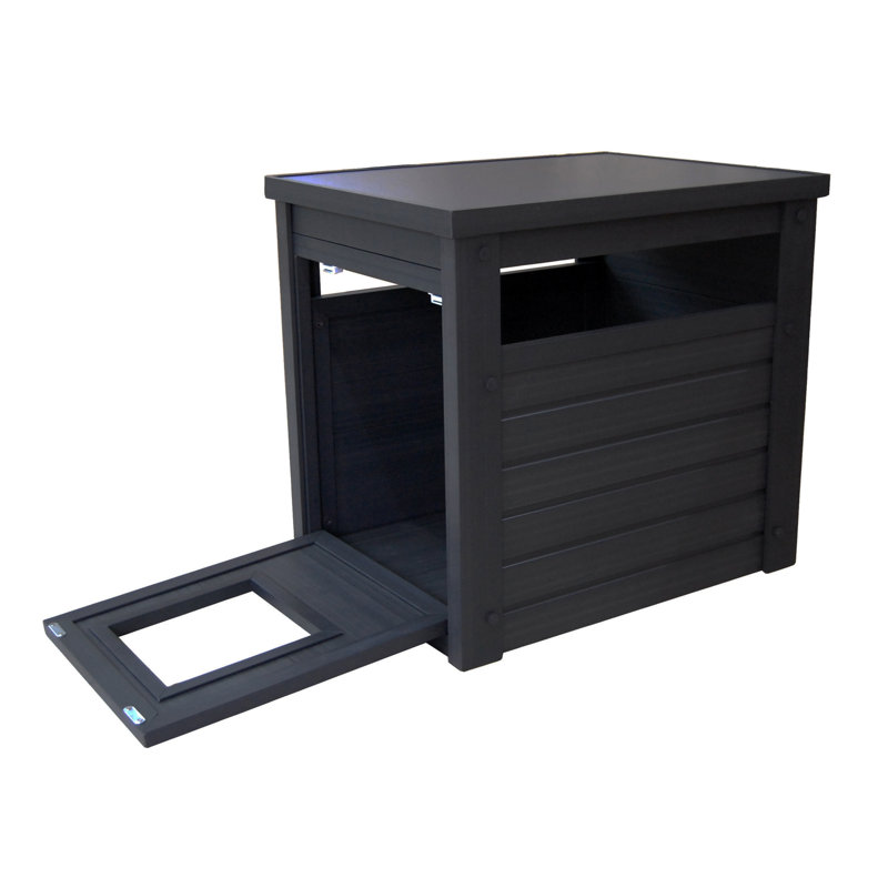 Littell ECOFLEX Litter Box Cover and End Table for Cats, Espresso