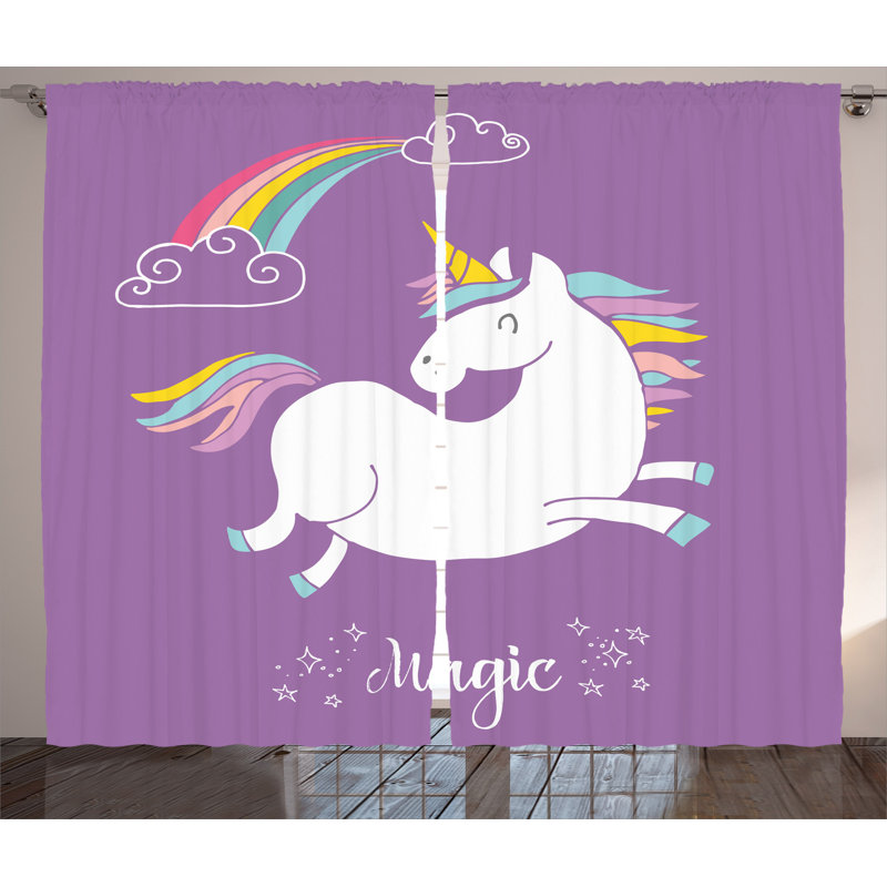 Seamus Semi Sheer Curtain Pair, 54" W x 108" L
