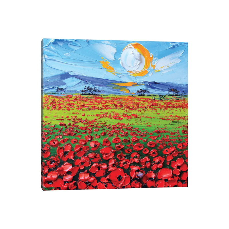 Poppies I by Lisa Elley - Wrapped Canvas Gallery-Wrapped Canvas Giclée, 30.48 cm H x 30.48 cm W