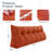 Sit-up Back Comfort 100% Cotton Corduroy Backrest Bed Back Support Headboard Wedge Reading Pillow Compression-99069780-99069787