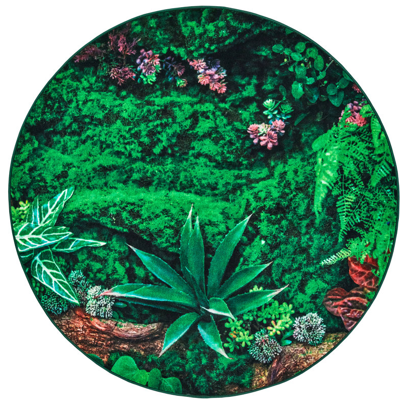 Tapis vert touffeté Real Forest Plants, Rond 6 pi