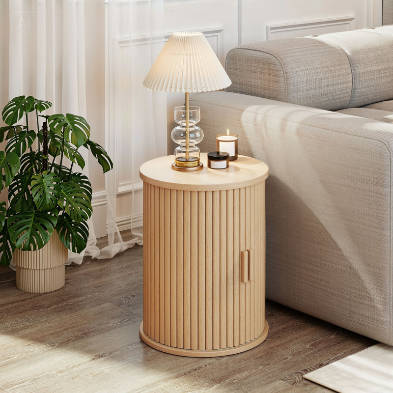 Tray Top Block End Table, Oak