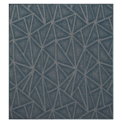 Tapis raffiné à imprimé raffiné bleu