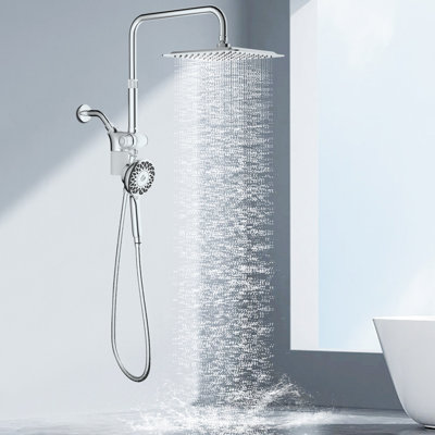 Chrome High Pressure Magnetic Dual Shower Head & Handheld Combo With Filter